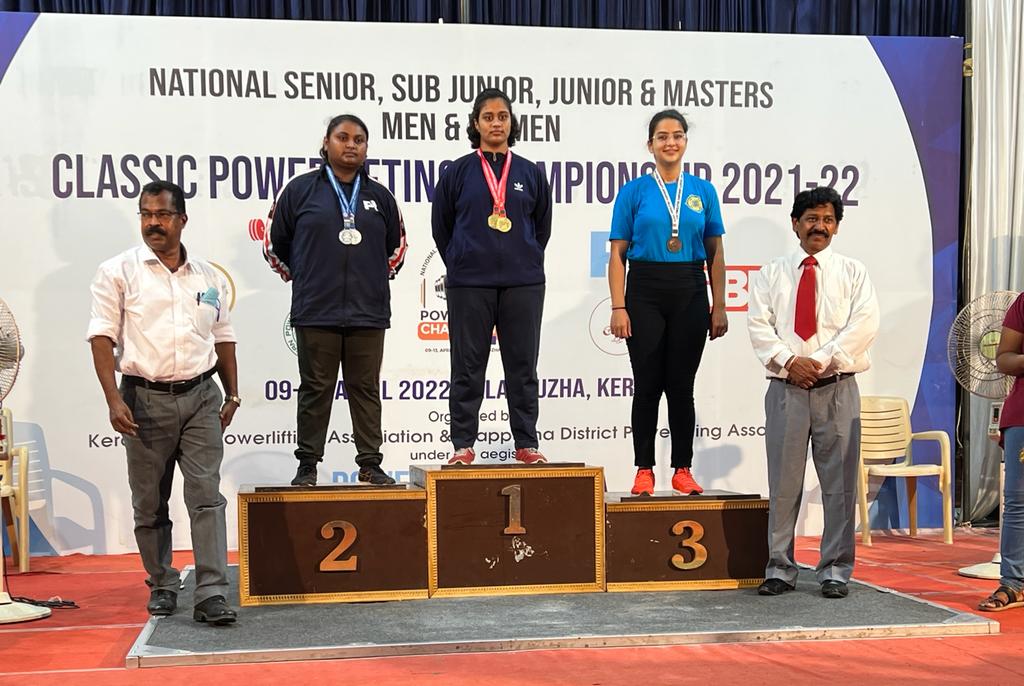 Diya Varindani Bronze Medal National Classic Power Lifting Championship